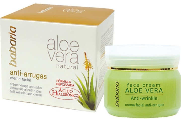 Крем для обличчя Babaria Natural Anti Wrinkle Face Cream Aloe Vera 50 мл (8410412026239) - зображення 1