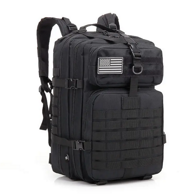 Тактичний рюкзак 45л (52х28х25см) ZE-002, Чорний - зображення 1