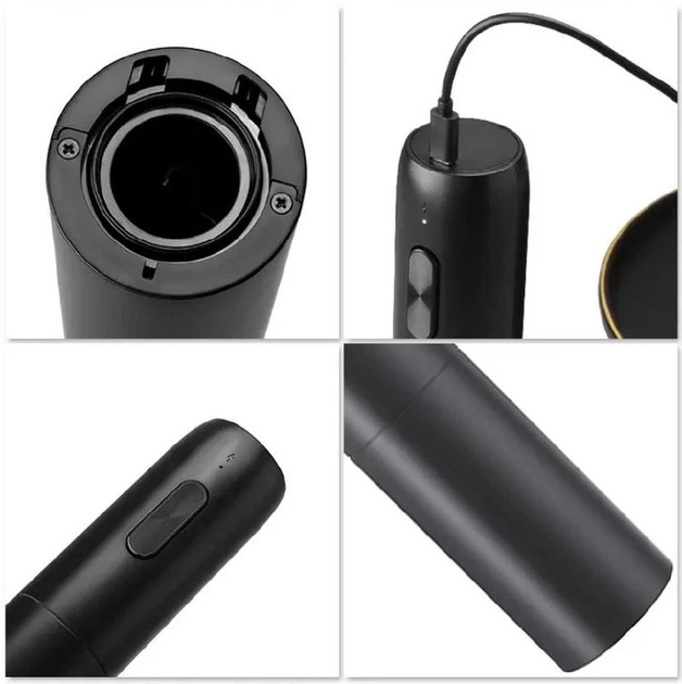 Електричний акумуляторний штопор для винних пляшок + USB кабель, чорний (67783901) - зображення 7