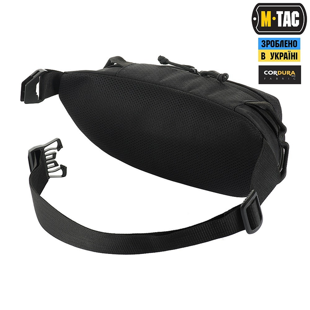Сумка тактична через плече на груди M-TAC WAIST BAG ELITE HEX BLACK для мультитулу та турнікету - зображення 2