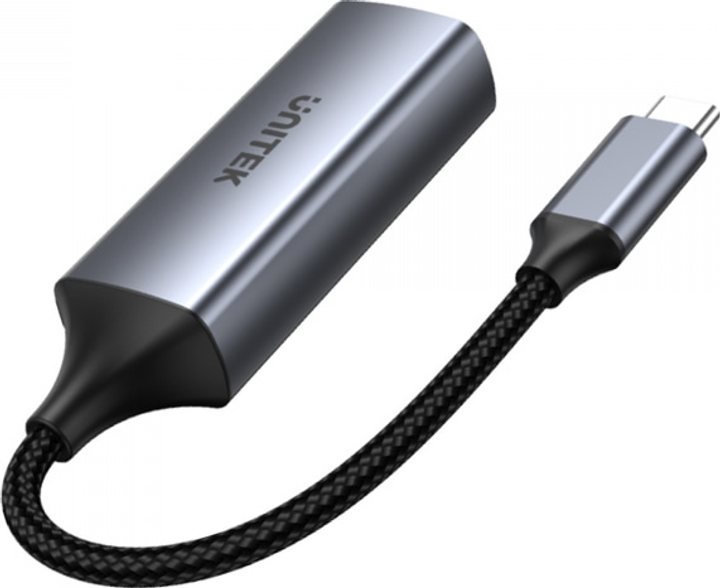 Adapter Unitek USB-C na VGA FullHD aluminium 15 cm (4894160046628) - obraz 2