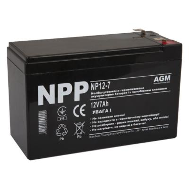 Батарея к ИБП Npp 12В 7 Ач (NP12-7) - изображение 1