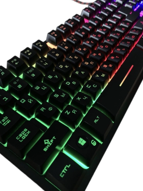 Игровая клавиатура с RGB подсветкой классичесая черная KEYBOARD ZYG 800 (00007553) - изображение 2