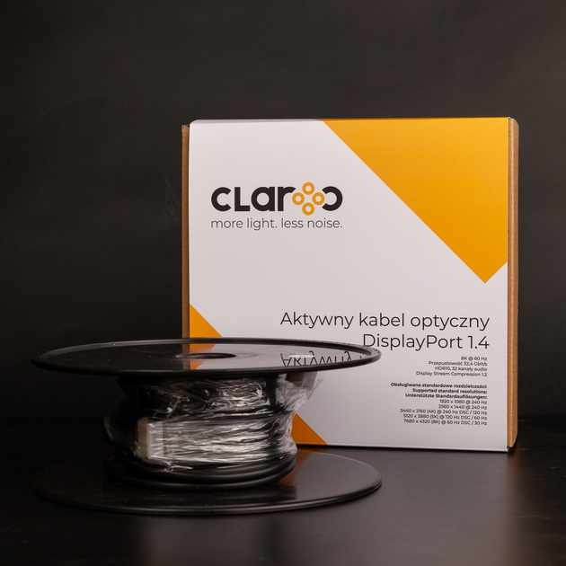 Кабель Claroc DisplayPort - DisplayPort 1.4 AOC 8K 15 м (CLAROC-DP-14-15M) - зображення 6