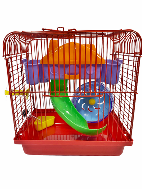Клетка для хомяков Zoomax 015 (23х17х25см), красный - Фото 2 Клетка для хомяков Zoomax 015 (23х17х25см), красный - изображение 2