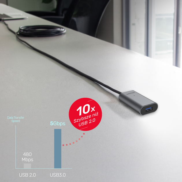 Przedłużacz Unitek USB Typ C - złącze USB Typ A/DC 5 m (U304A) - obraz 3