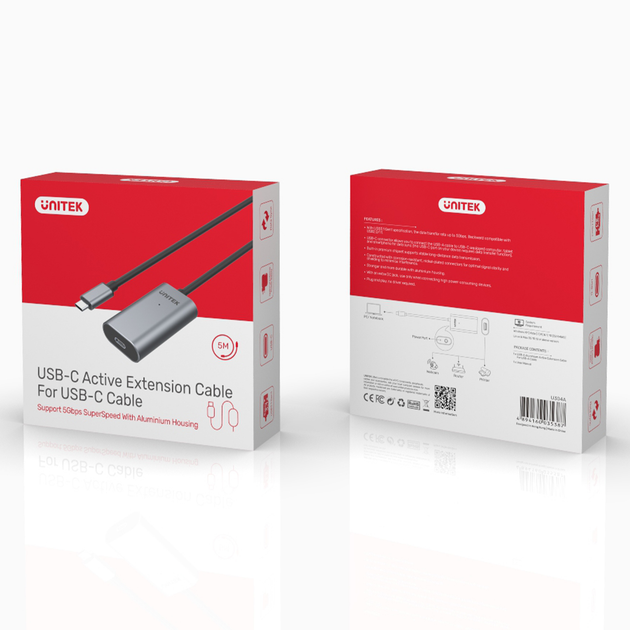 Przedłużacz Unitek USB Typ C - złącze USB Typ A/DC 5 m (U304A) - obraz 5