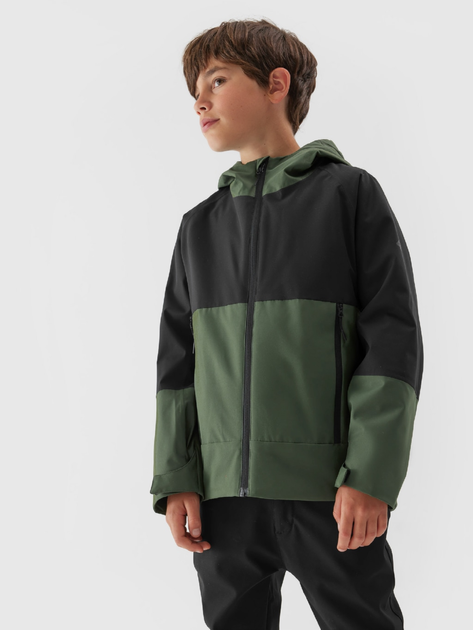 Акція на Підліткова демісезонна куртка для хлопчика 4F 4FJAW23TTJAM281-43S 158 см Хакі від Rozetka
