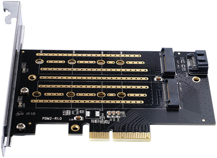 Kontroler Orico PCI-E - M.2 NVMe i M.2 SATA (6954301193258) - obraz 2