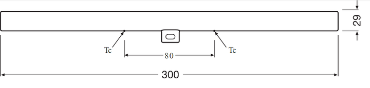 Лампа світлодіодна 3.2W 300mm 220V 275lm 2700K S14d 300х29mm пряма [4058075607118] OSRAM LEDinestra - зображення 3