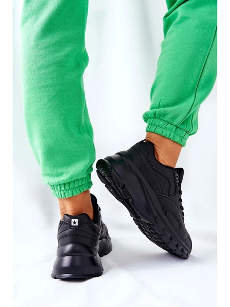 Sneakersy damskie na wysokiej platformie Big Star II274287 38 Czarne (5900714423940) - obraz 4