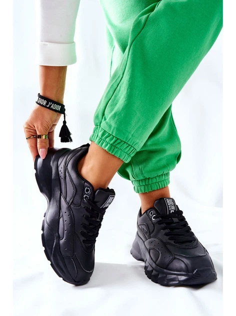 Sneakersy damskie na wysokiej platformie Big Star II274287 38 Czarne (5900714423940) - obraz 7
