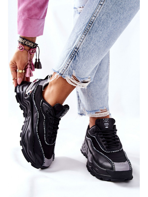 Sneakersy damskie Cross Jeans II2R4018C 37 Czarne (8697319153279) - obraz 3