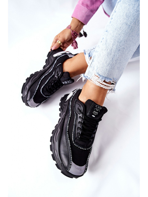 Sneakersy damskie Cross Jeans II2R4018C 37 Czarne (8697319153279) - obraz 6
