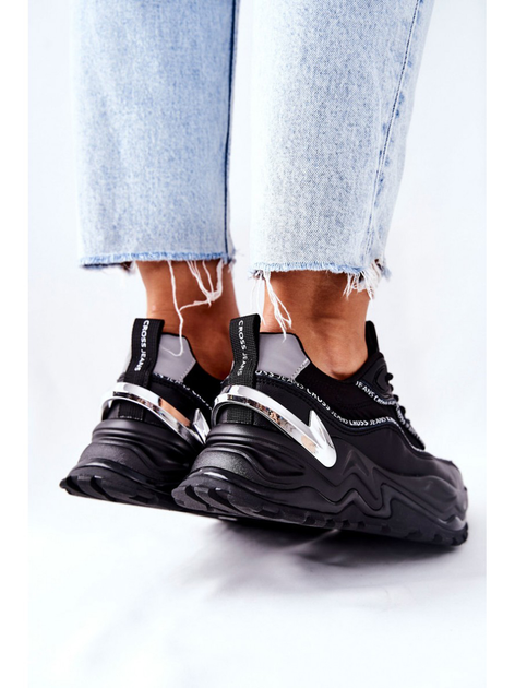 Sneakersy damskie Cross Jeans II2R4018C 37 Czarne (8697319153279) - obraz 8