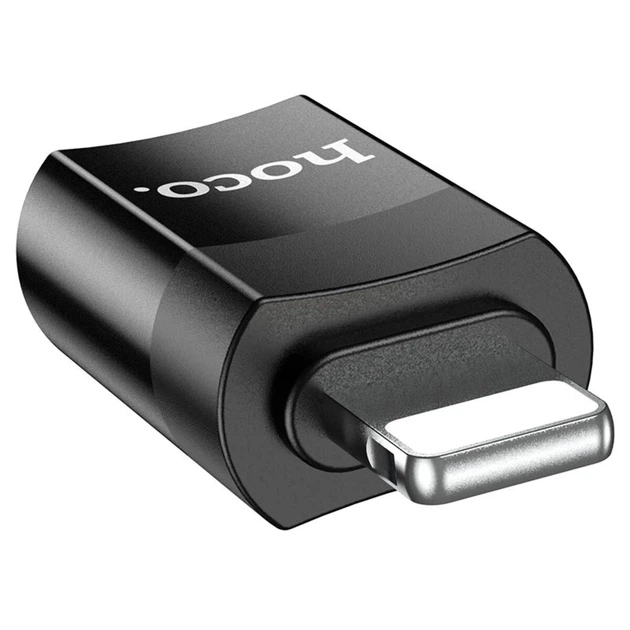 Адаптер Hoco UA17 Lightning на Type-C женский адаптер |2A, USB2.0| Черный - Фото 3 Адаптер Hoco UA17 Lightning на Type-C женский адаптер |2A, USB2.0| Черный - изображение 3