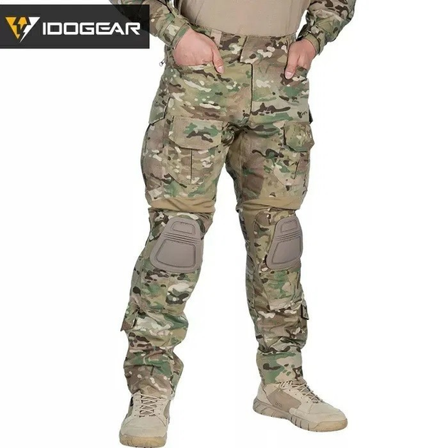 Тактичні штани IDOGEAR Gen3 Combat v2 розмір S мультикам з наколінниками - зображення 1