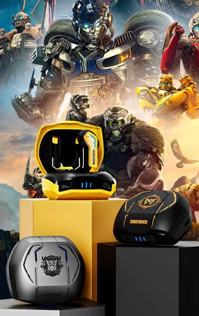 Геймерские беспроводные Bluetooth наушники вакуумные Hasbro Transformers TF-T06 BumbleBee, yellow - изображение 5