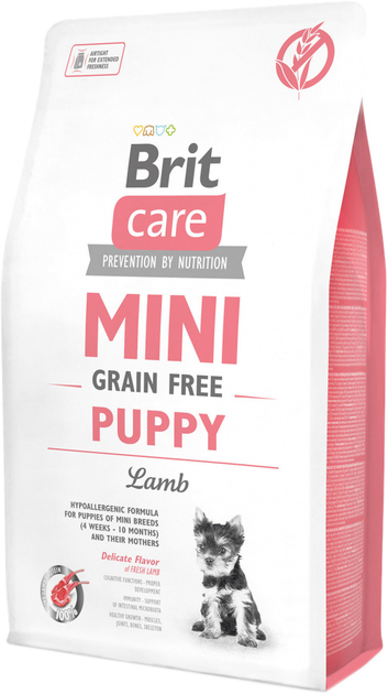 Сухий корм для цуценят Brit care mini gf puppy lamb з ягням 2 кг (8595602520138) - зображення 1