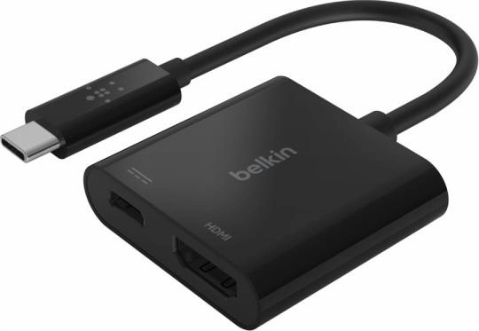 Adapter Belkin USB-C/HDMI + ładowarka BLK (60W PD) (AVC002BTBK) - obraz 1