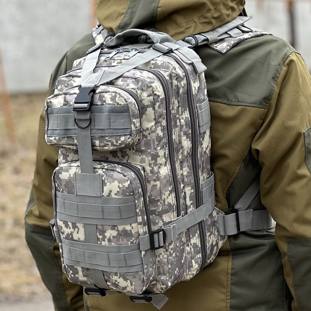 Военный тактический штурмовой рюкзак Tactic на 25 л Пиксель (ta25-pixel) - изображение 1
