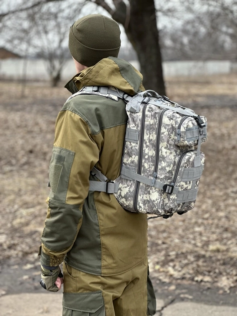 Военный тактический штурмовой рюкзак Tactic на 25 л Пиксель (ta25-pixel) - изображение 2