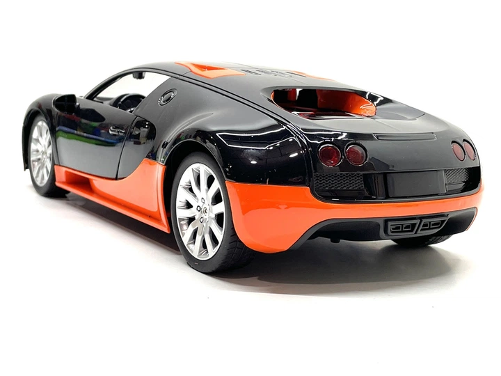 Машина на радіокеруванні Bugatti Veyron інерційна масштаб 1:12 Чорна з помаранчевим (M 4915) - зображення 3