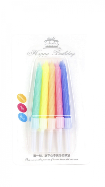 Свечи для торта Неоновые цветные 10 шт – фото, отзывы, характеристики в ...