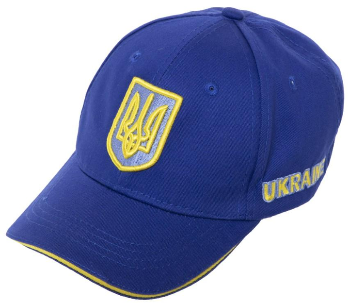 Кепка спортивная (бейсболка) Украина 1928 р54-55 синий-желтый - изображение 1