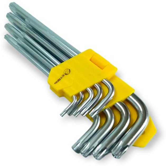 Набор Г-образных ключей СТАЛЬ 48106 TORX T10-50 удлиненных 9 шт (BP63726) - изображение 3