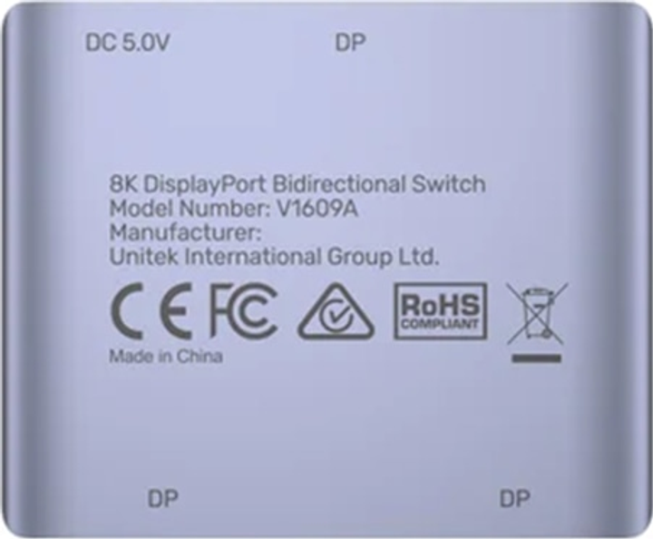 Przełącznik Unitek DP 1.4 8K 2-w-1 (4894160048530) - obraz 4