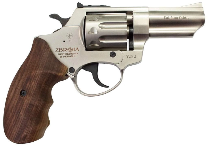 Револьвер флобера ZBROIA PROFI-3" (сатин/дерево) - зображення 2