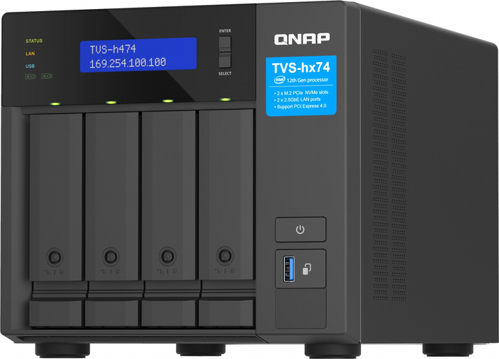 Мережеве сховище QNAP 6BAY TVS-H474-PT-8G - зображення 1
