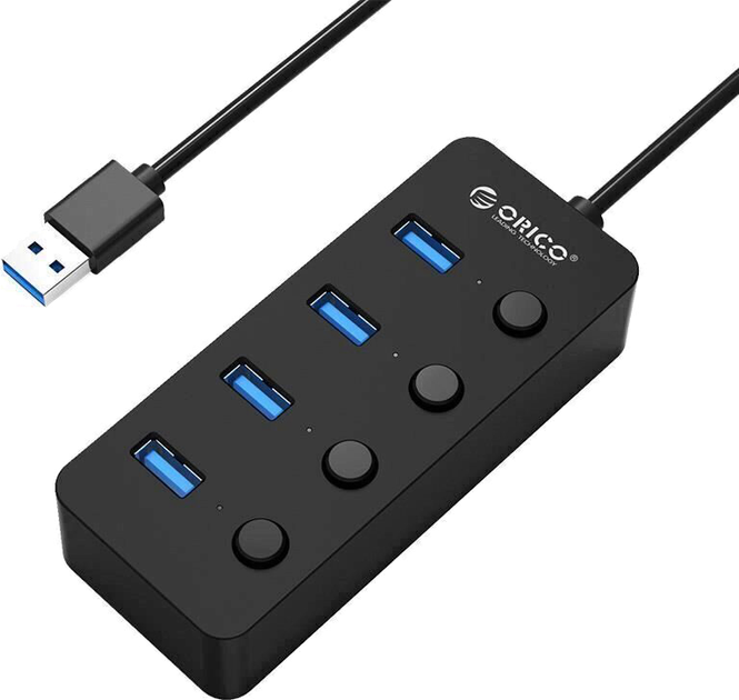 USB-хаб Orico 4 х USB 3.1 (W9PH4-U3-V1-BK-BP) - зображення 1