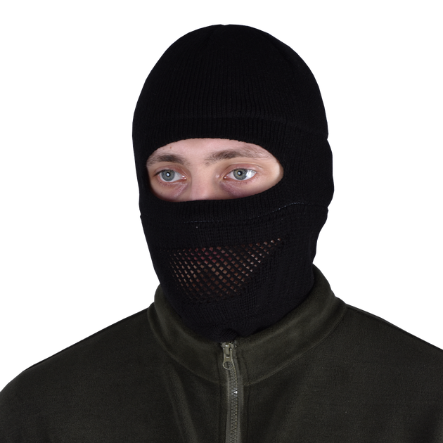Шапка-балаклава зимняя тактическая ВСУ Brotherhood черная - изображение 1