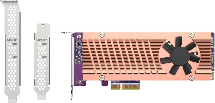 Adapter QNAP SSD Dual PCIe NVMe M.2 2280/22110 (QM2-2P-344A) - obraz 3
