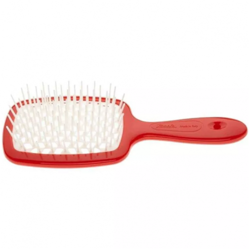 Гребінець для волосся Janeke Superbrush червоний з білим - изображение 4