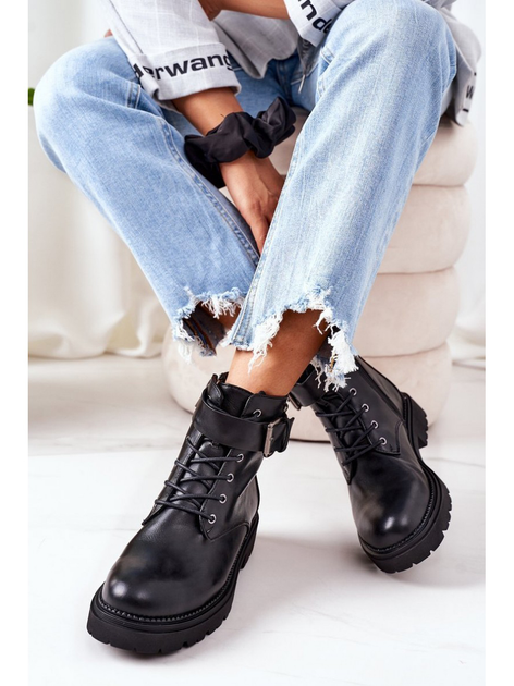 Glany damskie na platformie wysokie ocieplane Cross Jeans EE2R4086C 36 Czarne (8699438932018) - obraz 4
