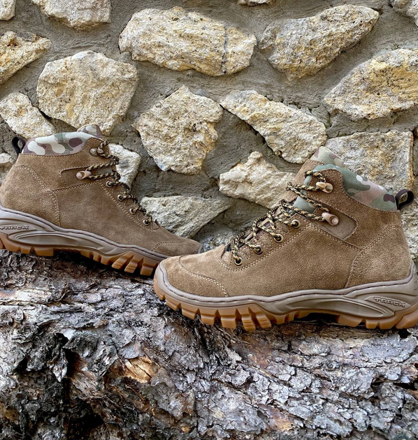 Тактичні літні черевики (колір койот), взуття для ЗСУ, тактичне взуття, розмір 43 (105006-43) - зображення 2
