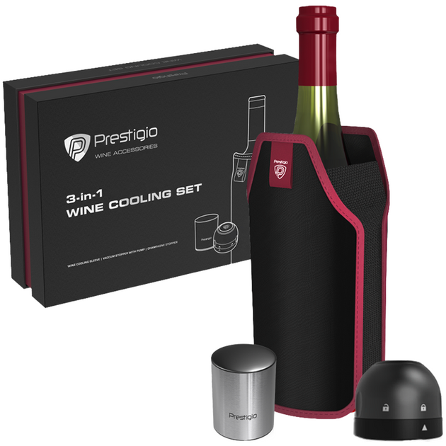 Zestaw do chłodzenia wina Prestigio Wine Cooling Set (PWA101CS) - obraz 1