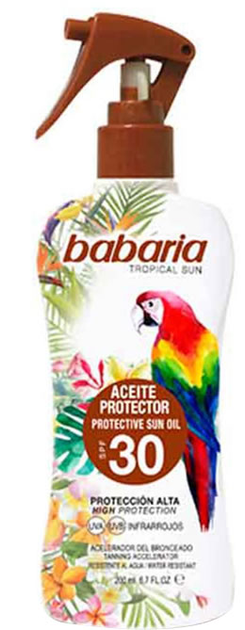 Olej przeciwsłoneczny do ciała Babaria Tropical Sun Protective Sun Oil SPF30 200 ml (8410412490092) - obraz 1