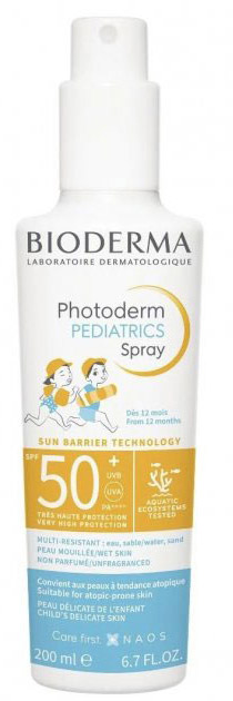 Сонцезахисний спрей для дітей Bioderma Photoderm Pediatrics Spray SPF50+ 200 мл (3701129807316) - зображення 1