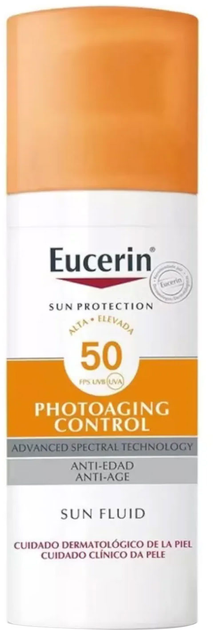 Антивіковий сонцезахисний флюїд Eucerin Sun Fluid Anti Age SPF50 50 мл (4005800145193) - зображення 1