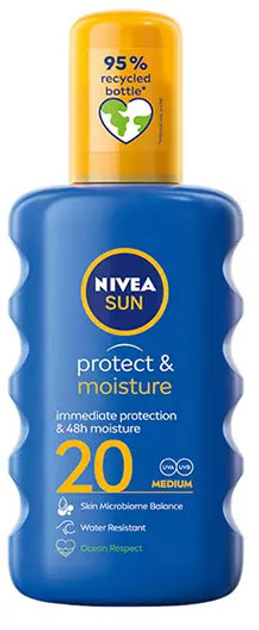 Лосьйон для засмаги Nivea Sun Protect And Moisture SPF20 200 мл (4005808407705) - зображення 1