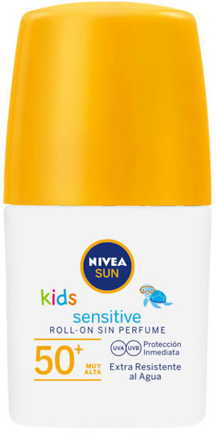 Emulsja przeciwsłoneczna dla dzieci w kulce Nivea Sun Kids Protect & Sensitive Roll-On SPF50+ 50 ml (40059464) - obraz 1