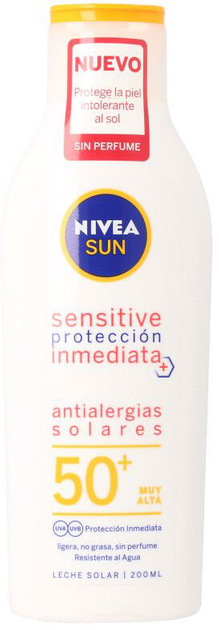 Молочко для захисту від сонця Nivea Sun Sensitive SPF50+ Milk 200 мл (4005900613264) - зображення 1