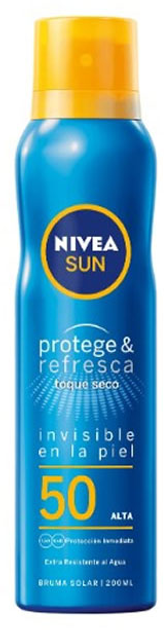 Сухий сонцезахисний крем-спрей Nivea Sun Protect And Refresh Spray SPF50 200 мл (4005900725813) - зображення 1