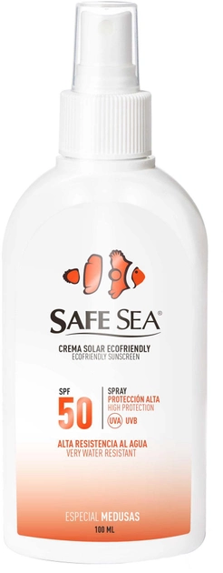 Emulsja przeciwsłoneczna do ciała Safe Sea Sunscreen Ecofriendly Body SPF50 Spray 100 ml (7290006761873) - obraz 1