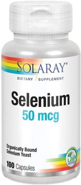 Suplement mineralny Solaray Selenium 50 Mcg 100 kaps (76280046809) - obraz 1