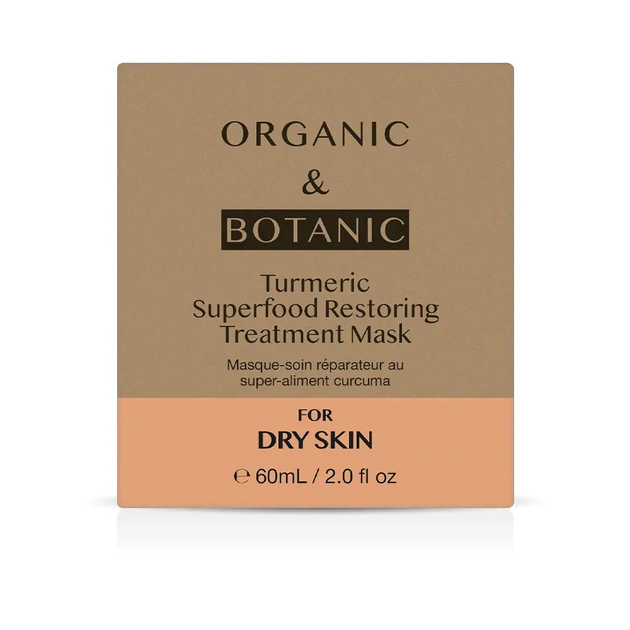 Maska do twarzy Organic and Botanic Turmeric Superfood Restoring Treatment Mask 60ml (5060881924197) - obraz 1